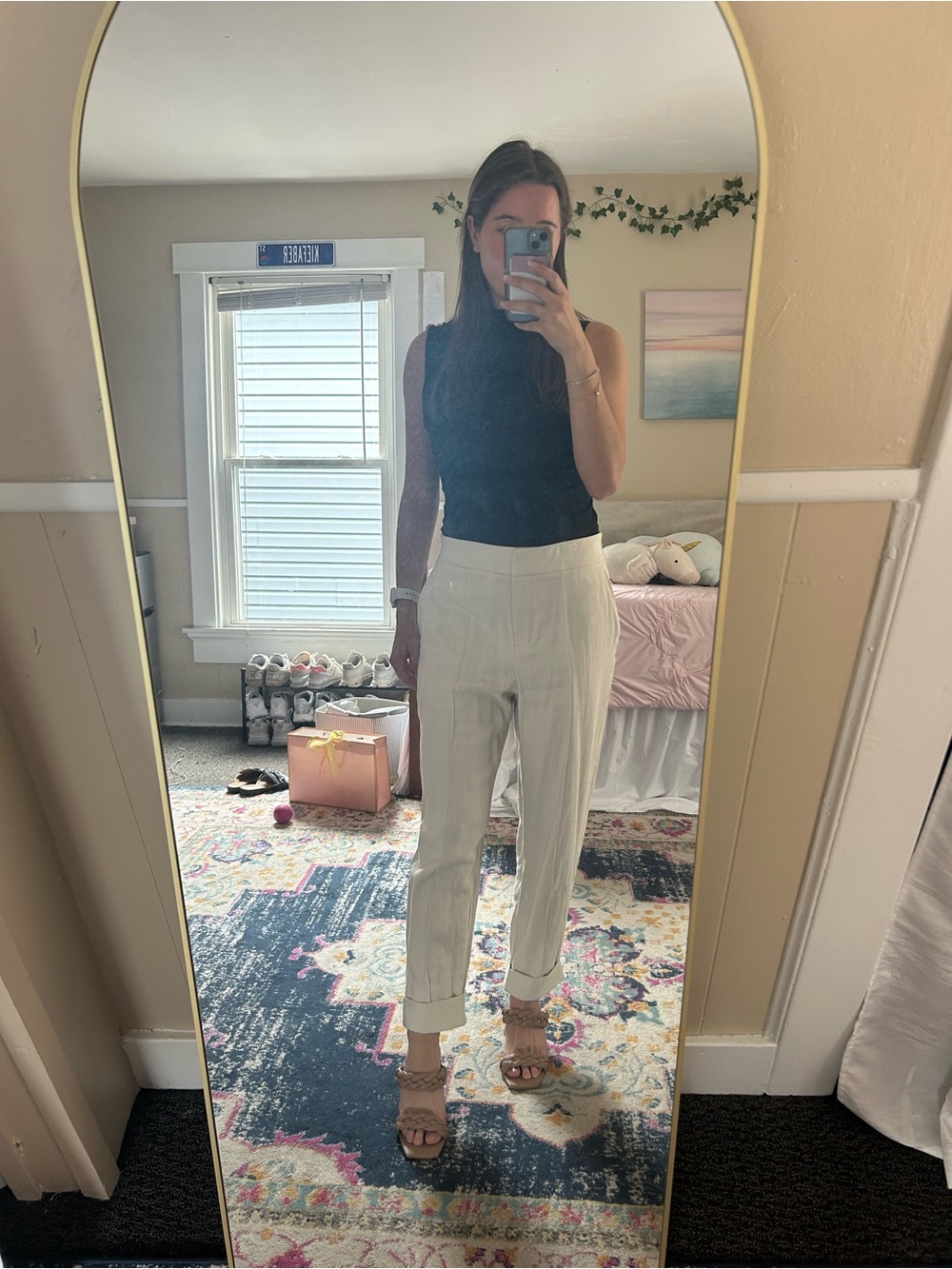 Nine West Cream Tailored Trousers